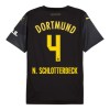 Conjunto (Camiseta+Pantalón Corto) Borussia Dortmund N. Schlotterbeck 4 Segunda Equipación 2024-25 - Niño